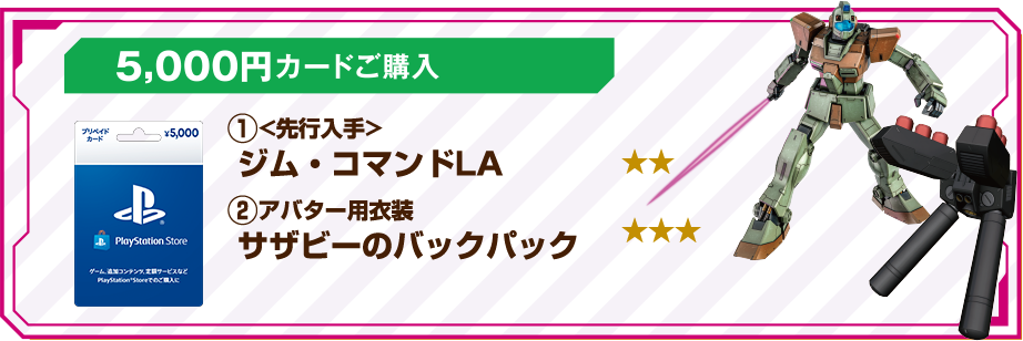 5,000円 カードご購入特典